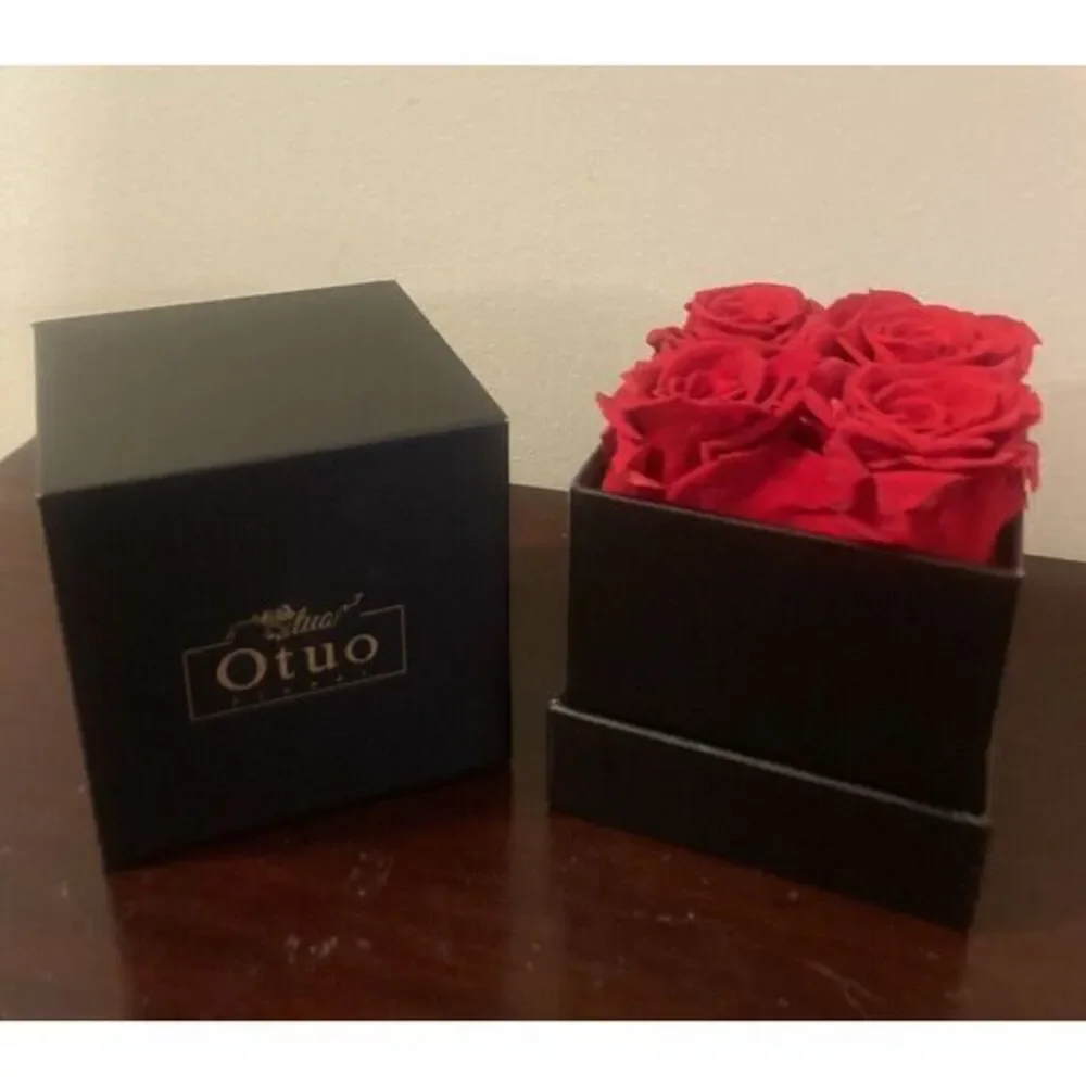Preserved Roses Gift Box‎ Real Eternal Rose Flower Gifts Unique Jewelry Box Otuo
